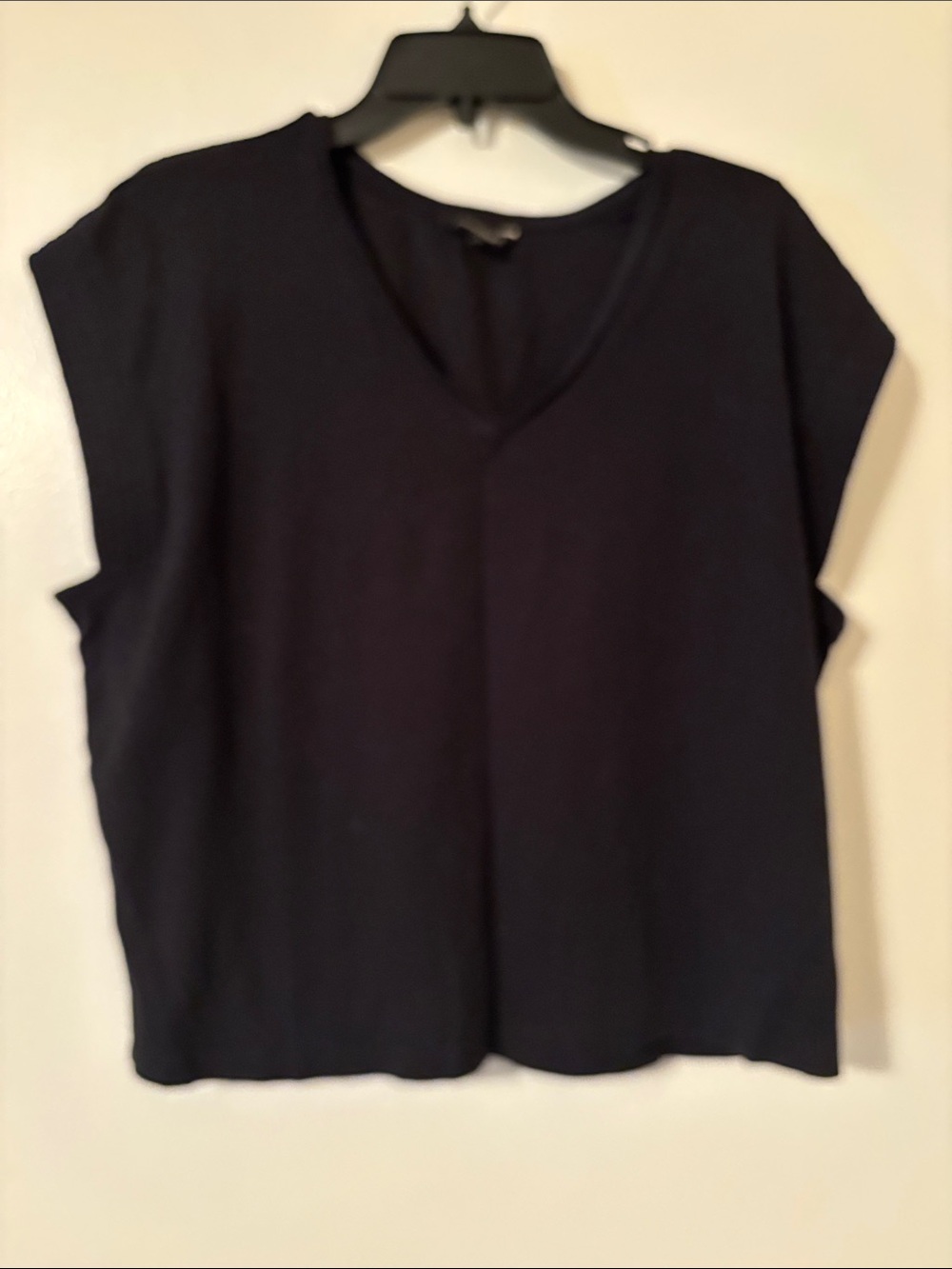 Banana Republic Black V-Neck Cap Sleeve Tank